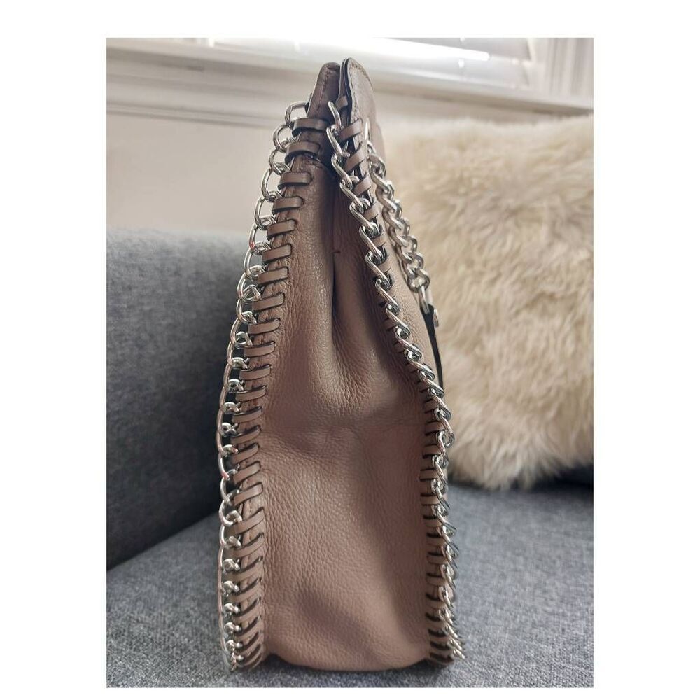 Michael Kors Chelsea Large Shoulder Bag | Dark Dune Leather Chain Detail Tote - Picture 8 of 15